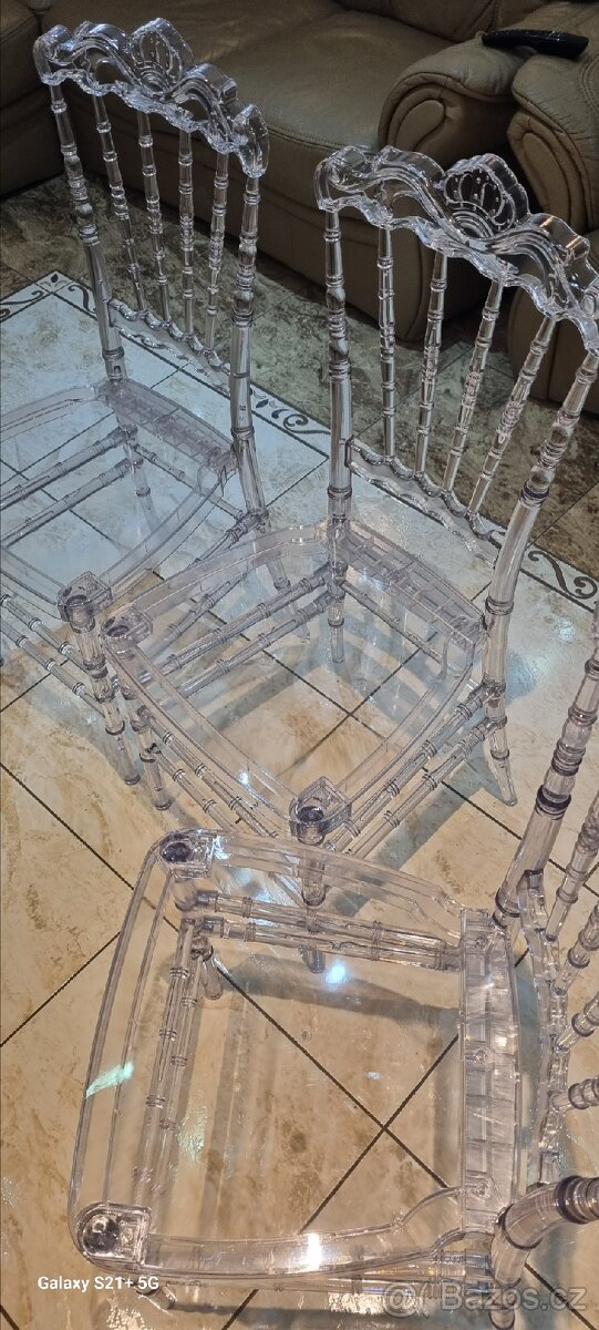 Prodám nové průhledné židle - 5