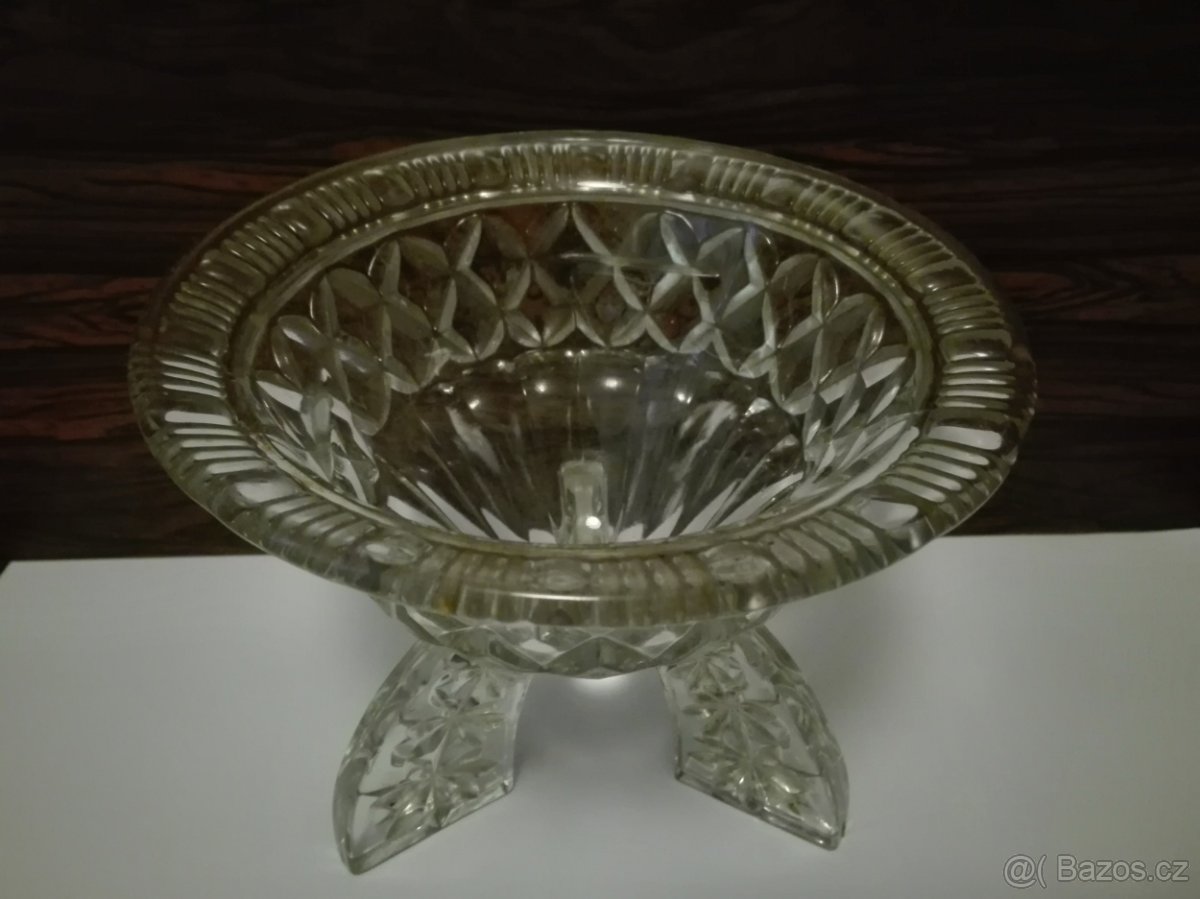 SKLENĚNÁ MÍSA NA NOŽIČKÁCH - 5
