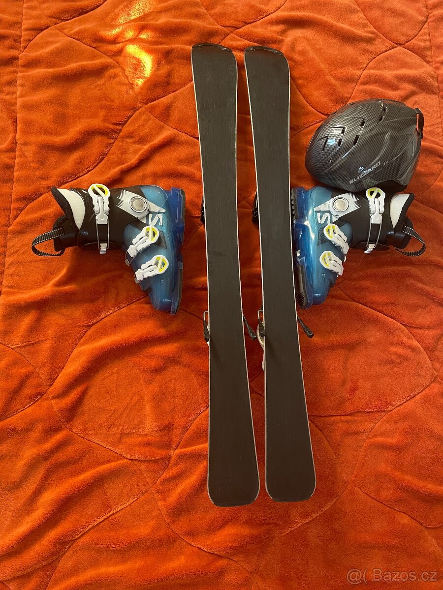 Dětské lyže Nordica 100 cm + lyžáky 34-35+helma - 5