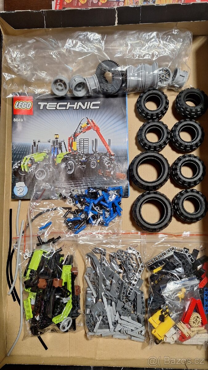 Velká Sada 3 stavebnic Lego technic: Nakladač+Traktor+Motor - 5