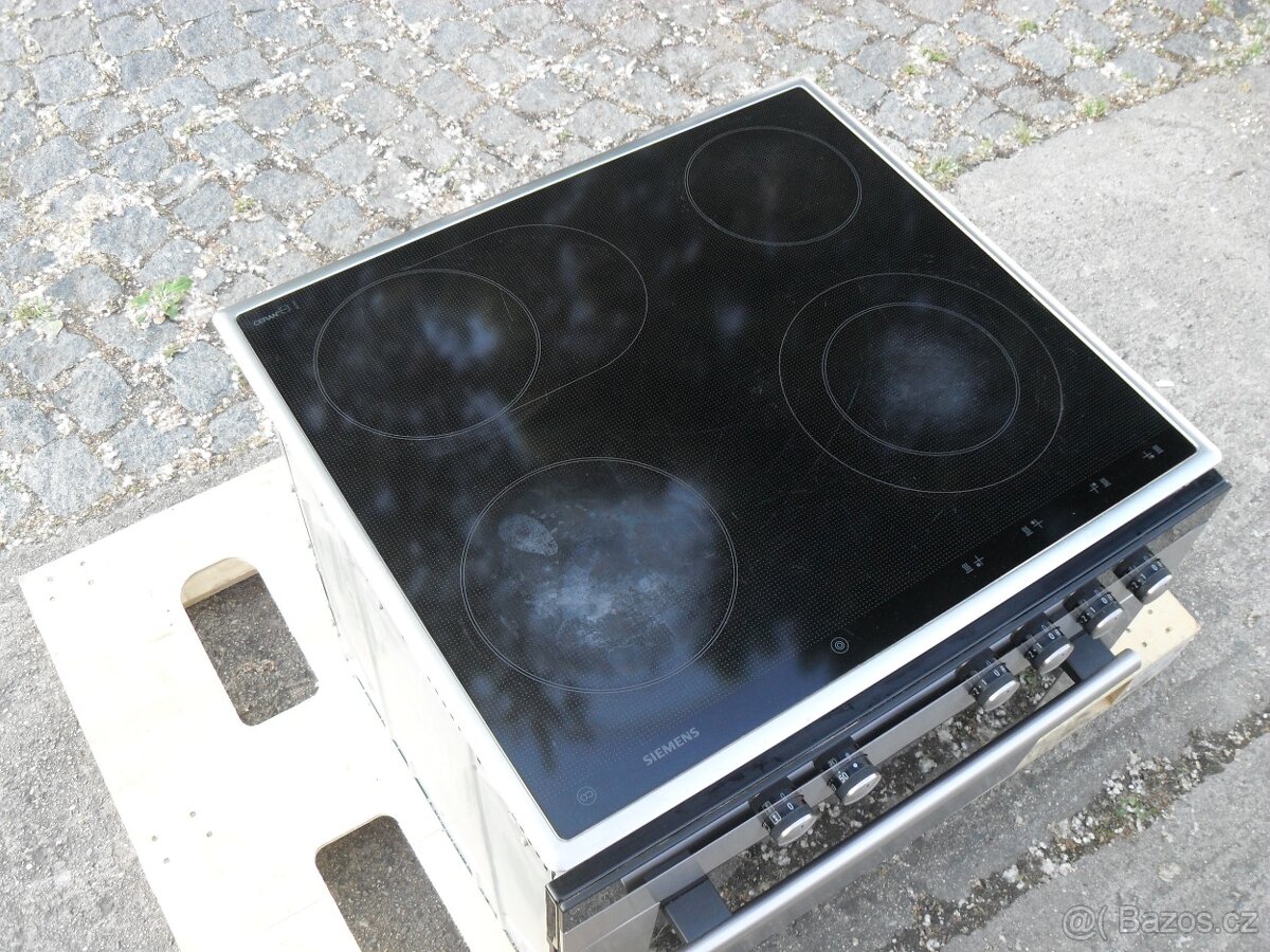 VESTAVNÝ ELEKTRICKÝ SKLOKERAMICKÝ SPORÁK SIEMENS,NEREZ+ZRCAD - 5