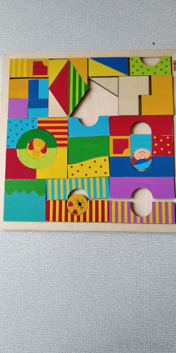 Puzzle velké, dřevěné, skládačka, hodiny, dětský doktor - 5