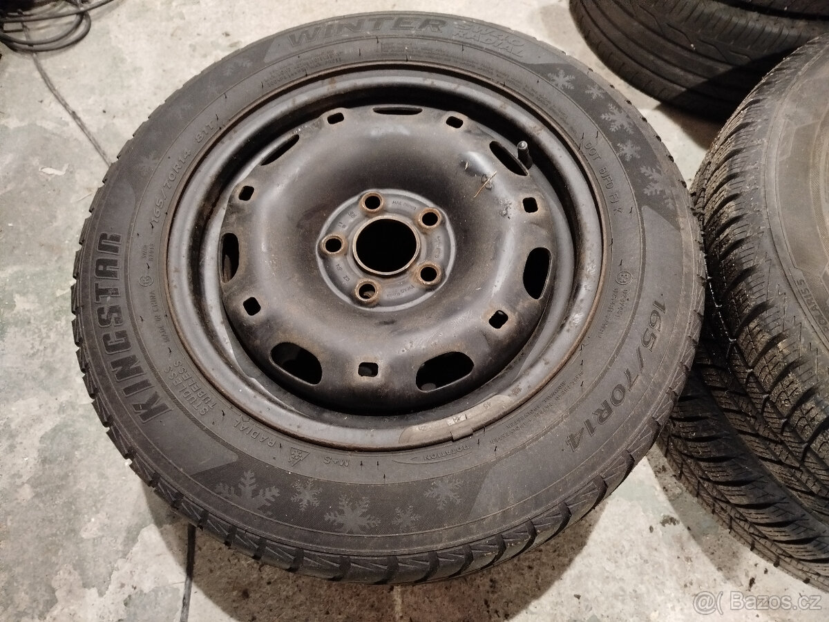 Plechové disky 5x100 r14 zimní pneu - 5