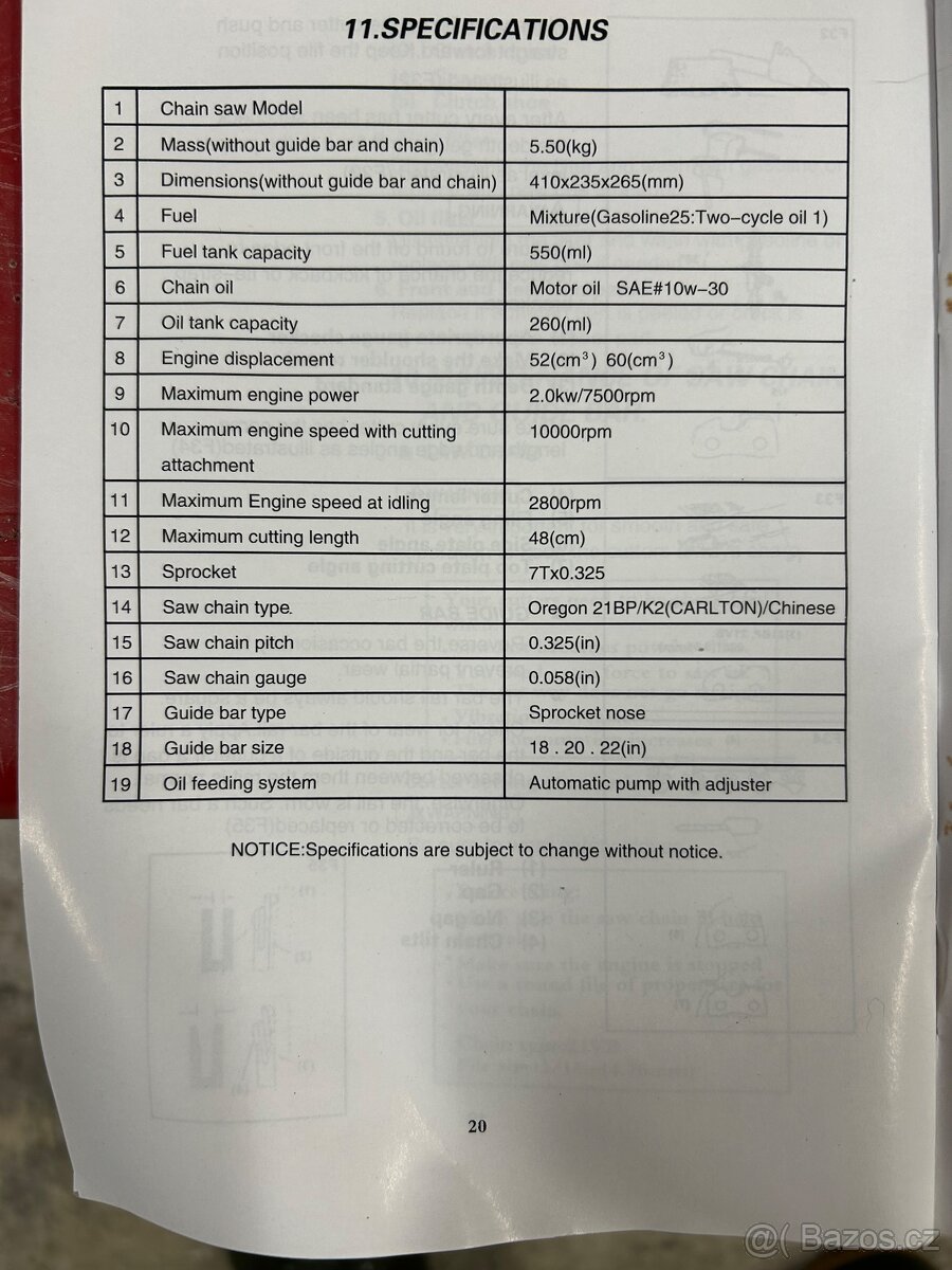 Motorová pila 58ccm - 5