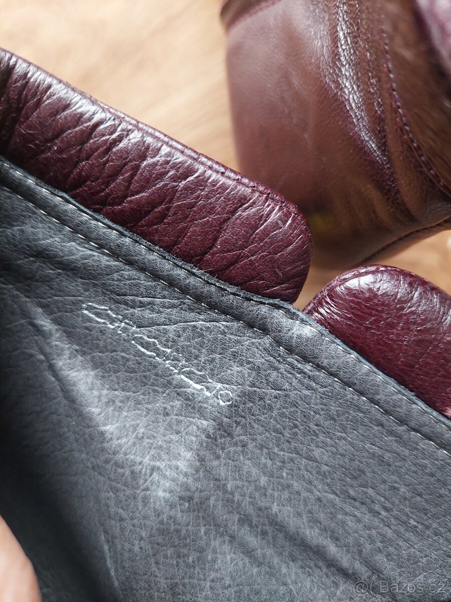 Vel. 39 Baťa kožené vínovo hnědé boty - 5