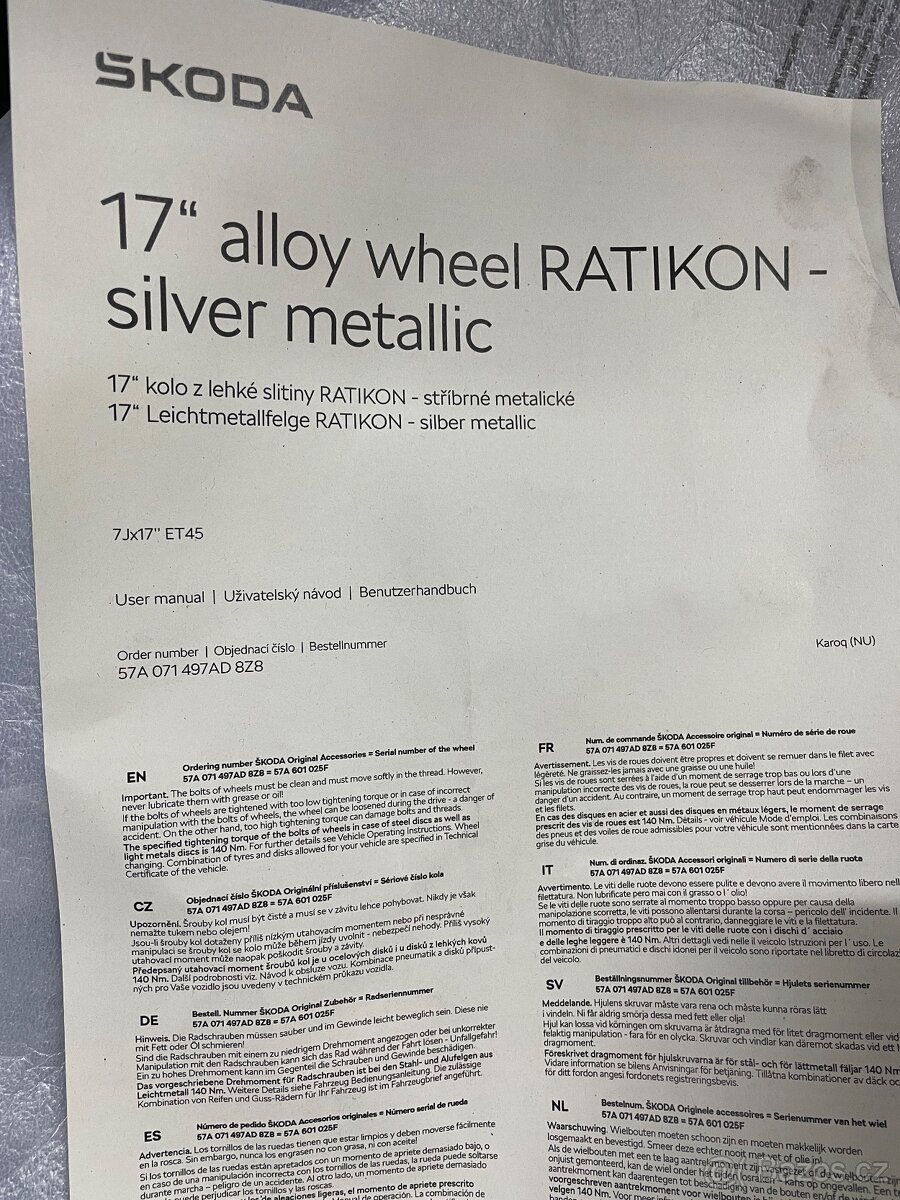 Alu disk pouze 1 kus - 5