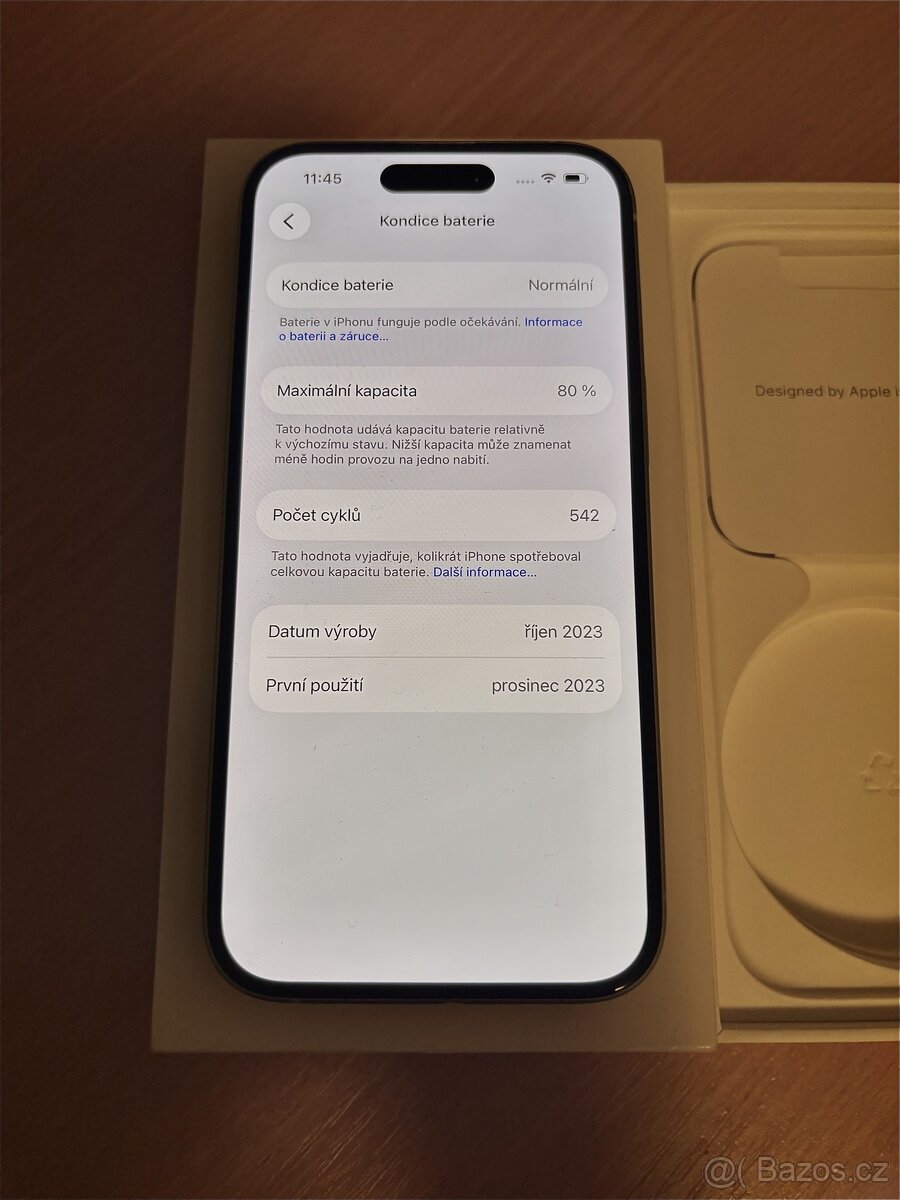 iPhone 15 128GB Modrý + sklo a obal - 5