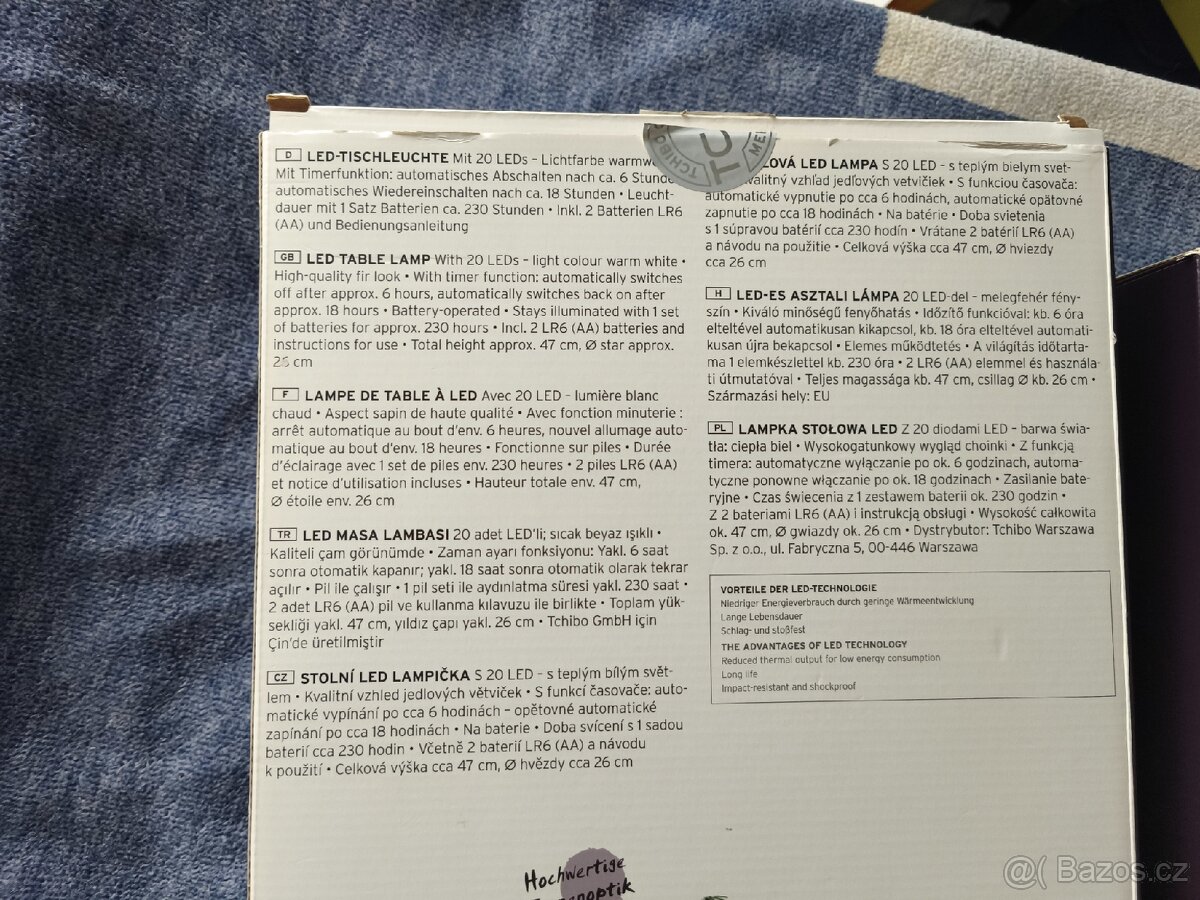 Adventní vánoční výzdoba hvezda s LED - 5