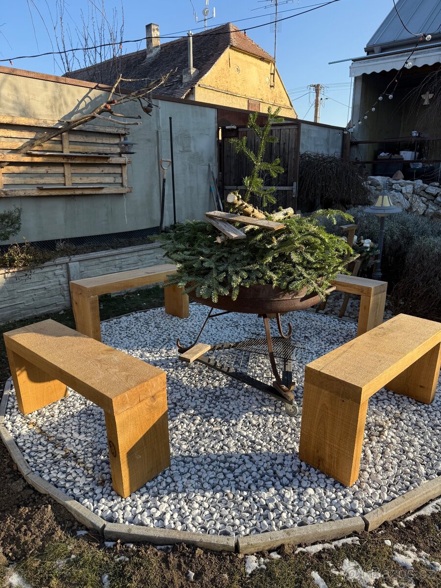 Zahradní lavice k ohništi - 5