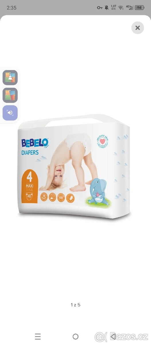 bebelo plenky od 1 až vel. 5 - 5