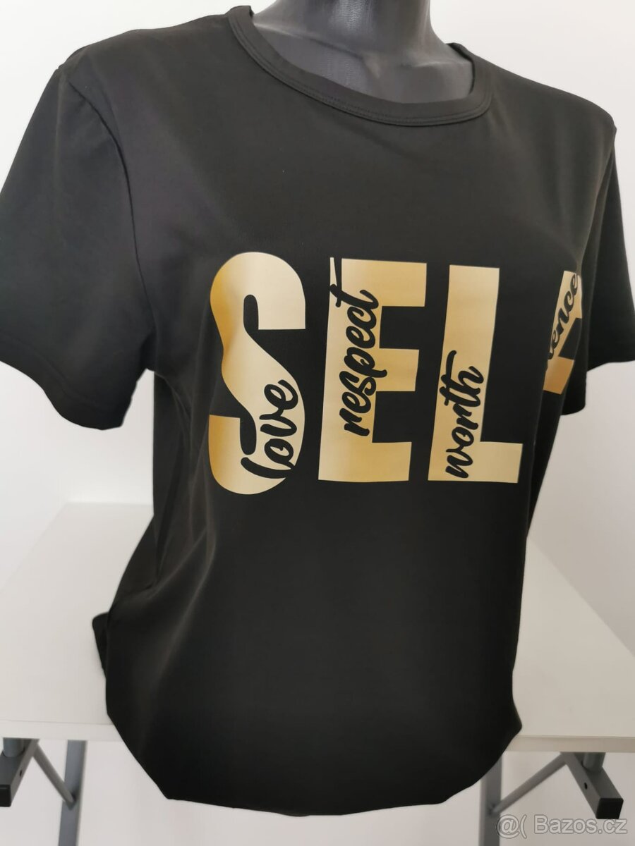 Černé unisex tričko - M - M/L - L - 5