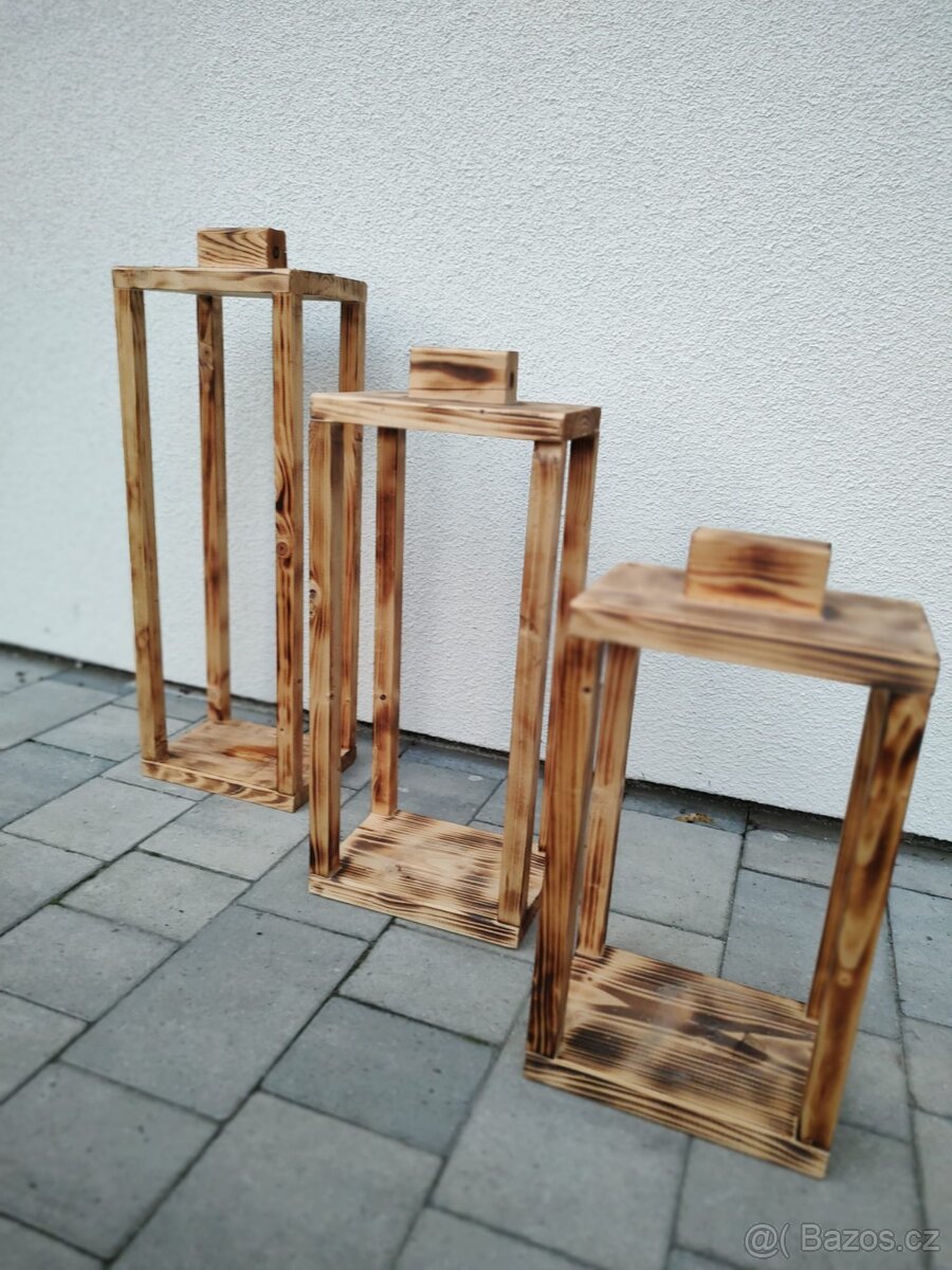 dřevěné lampiony - sada - 5