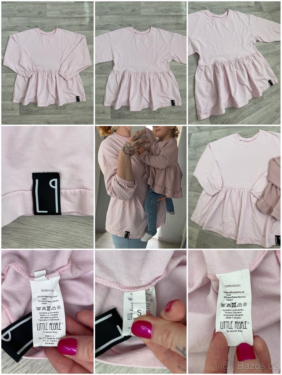 LITTLE PEOPLE | oversized volánová mikina mikinošaty - 5