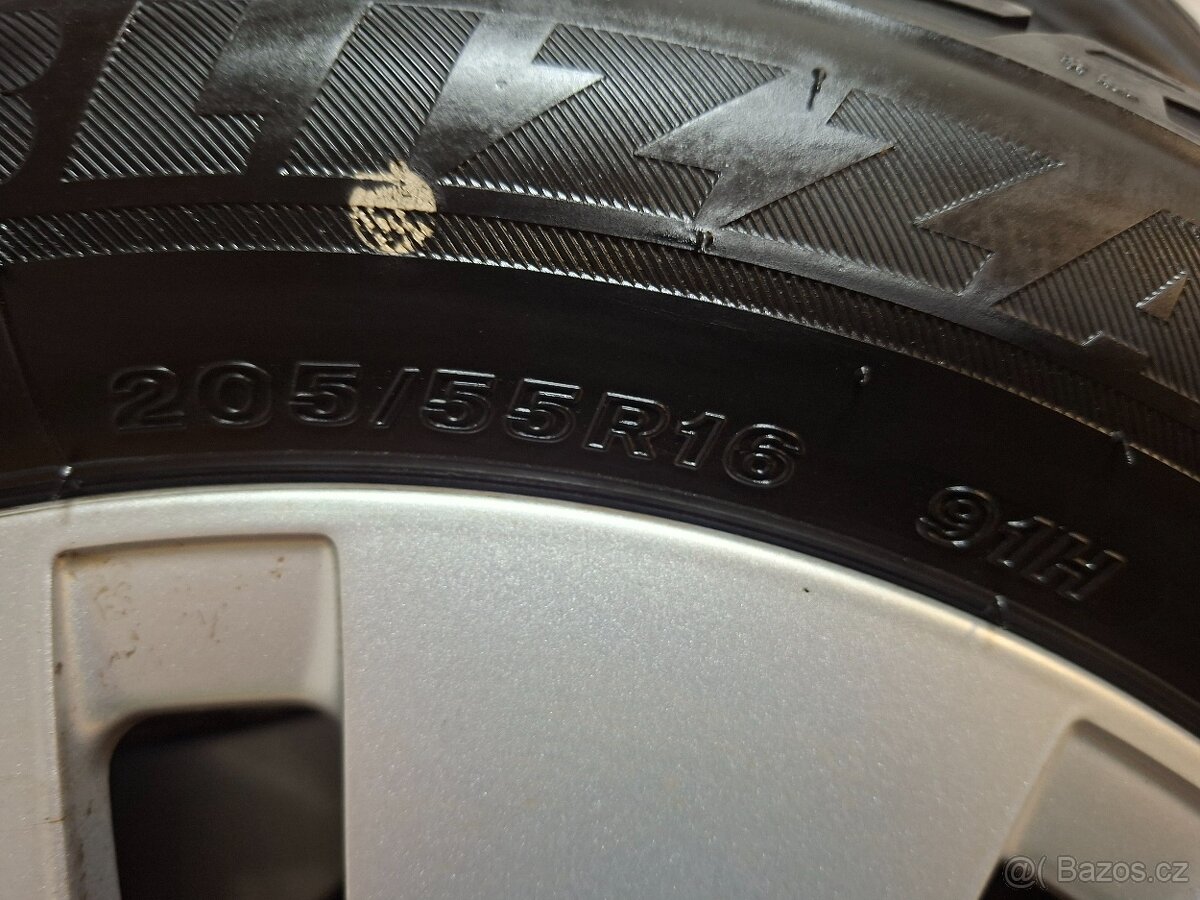 Alu kola R16 5x112 Mercedes + zimní pneu 205/55/16 MO - 5