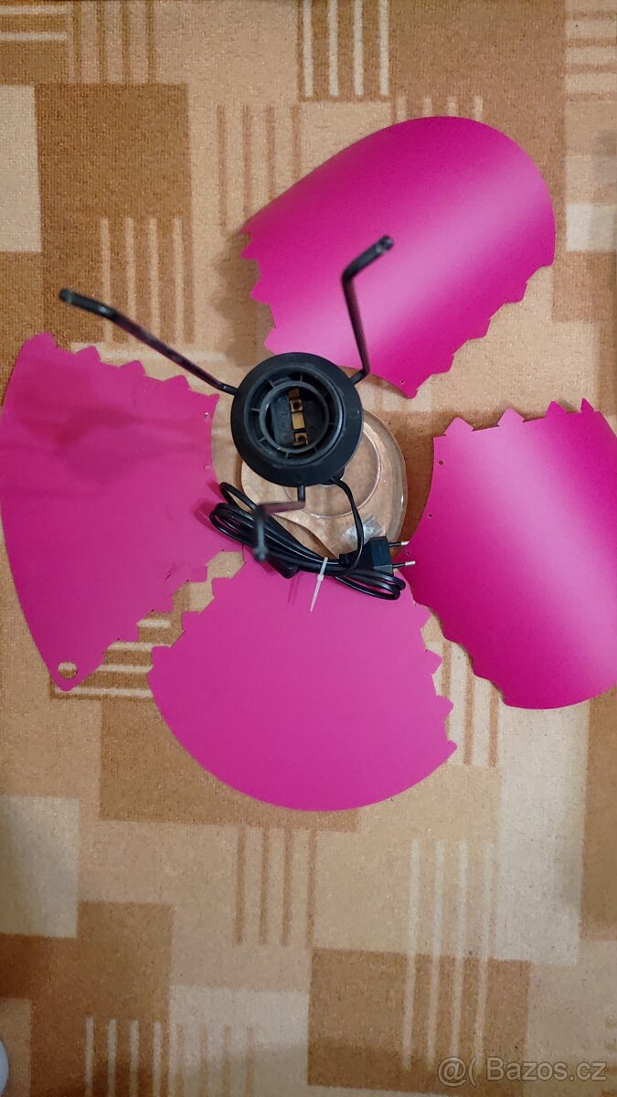 Stolní lampička růžová - 5