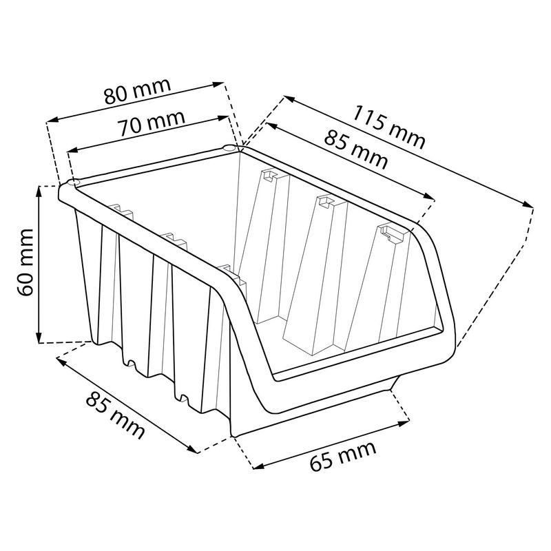 Závěsný plastový organizér s 24 boxy - 5