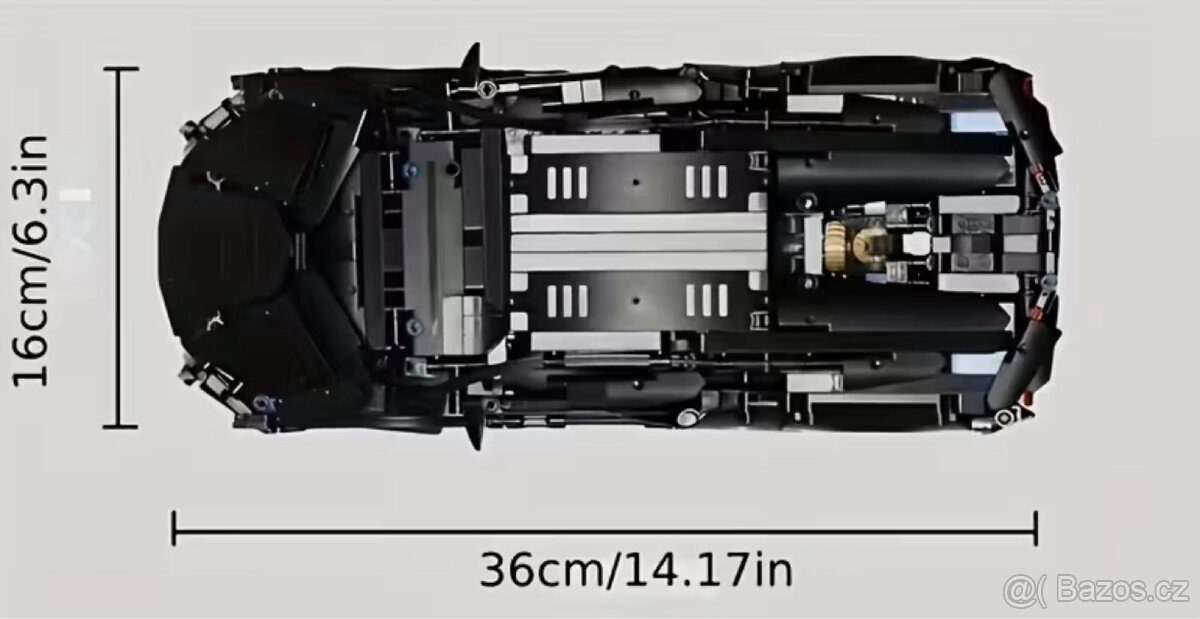 Černý Supercar – technická stavebnice - 5