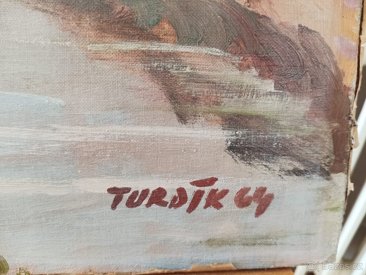 OBRAZ OLEJ NA PLÁTNĚ MALÍŘ VLADIMÍR TVRDÍK - 5
