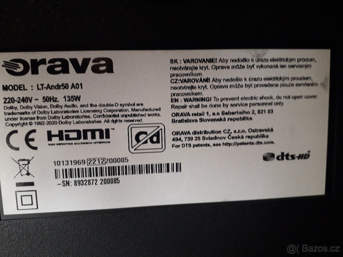 ORAVA 50" , LT-Andr50 /126cm/ - 5