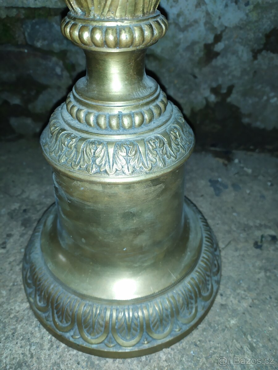 Obrovský mosazný svícen z 19. století - 5