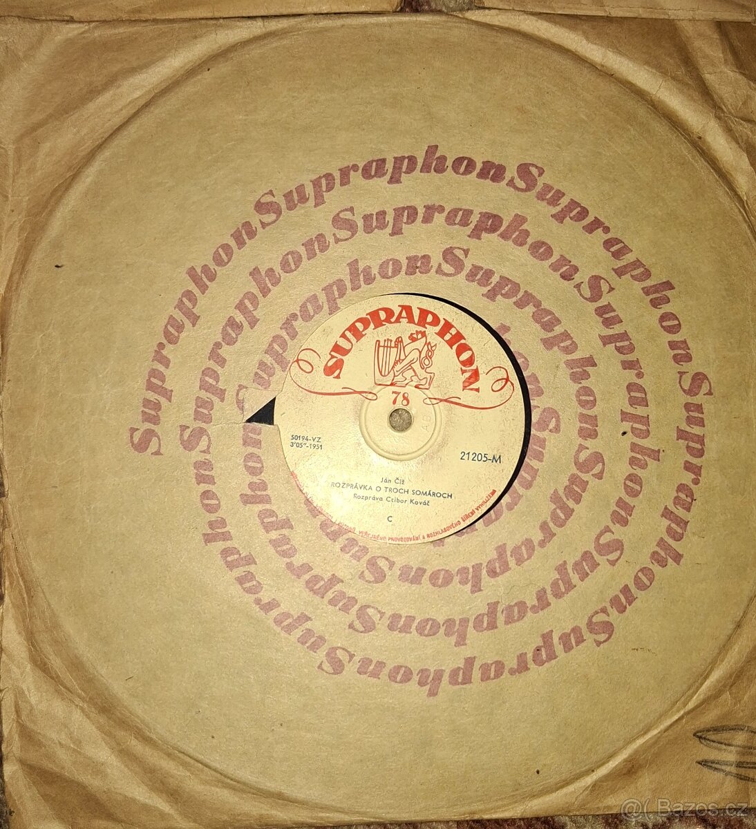 Šelakové gramofonové desky - pohádky - 25 cm - 5