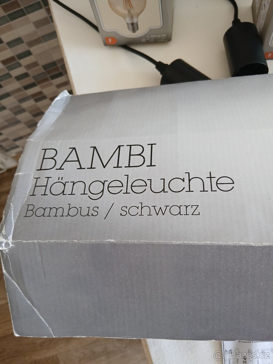 Nový kovový lustr s bambusem Mőmax - 5