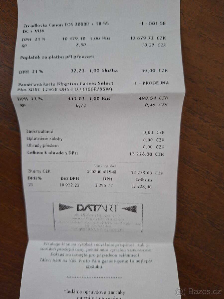 Zrcadlovka Canon a stativ Rollei - 5