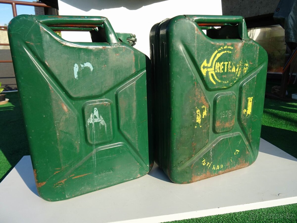 Kanistry 20 litrů , plechové .. - 5