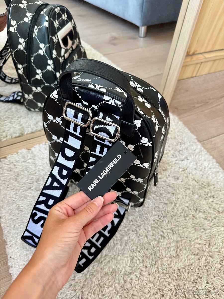 KARL LAGERFELD KRÁSNÝ ČERNÝ BATOH - 5