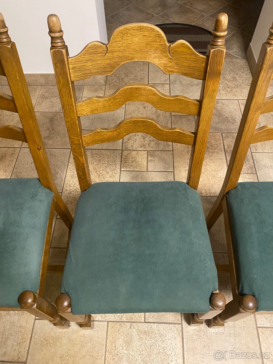 Dřevěné dubové kuchyňské židle - 5