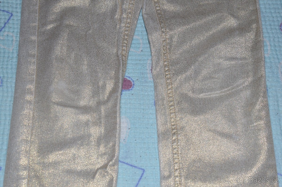 116 Zlaté elastické džíny rifle džegíny H&M - 5
