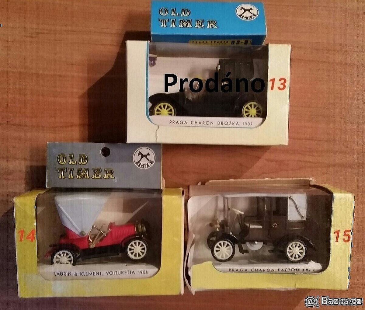 Igra Old timer - stará autíčka s krabičkami 9 ks - 5