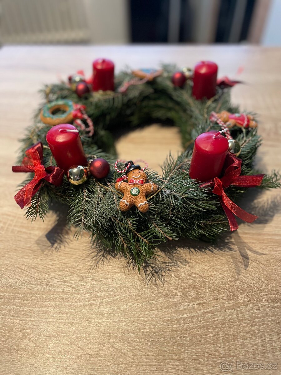Domácí Adventní věnec - perníček - 5