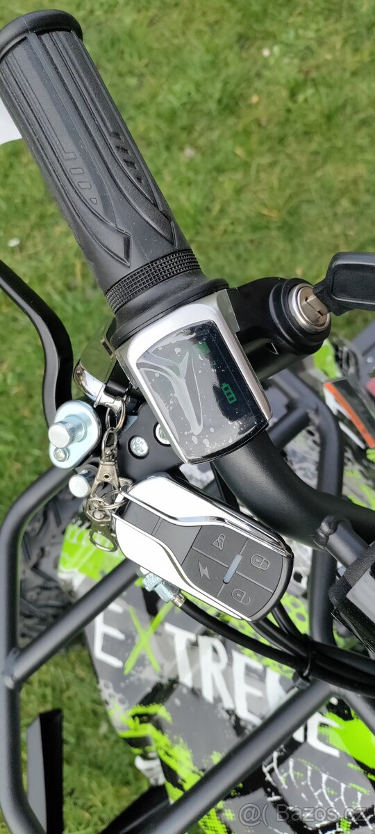 Nová dětská Elektrická čtyřkolka Tori 1200W zelená - 5