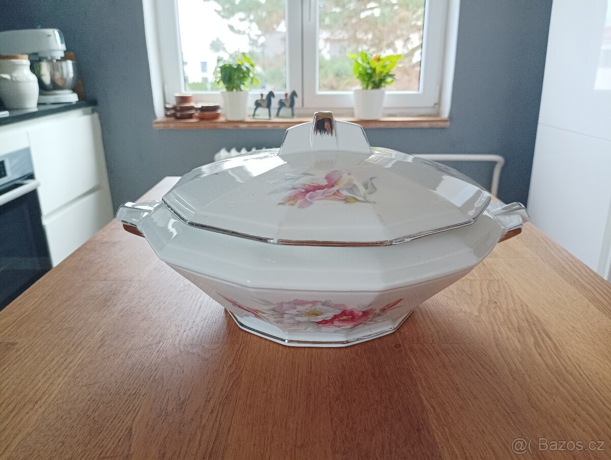 ART DECO PORCELÁNOVÁ TERINA REVA LIMOGES FRANCIE - 5