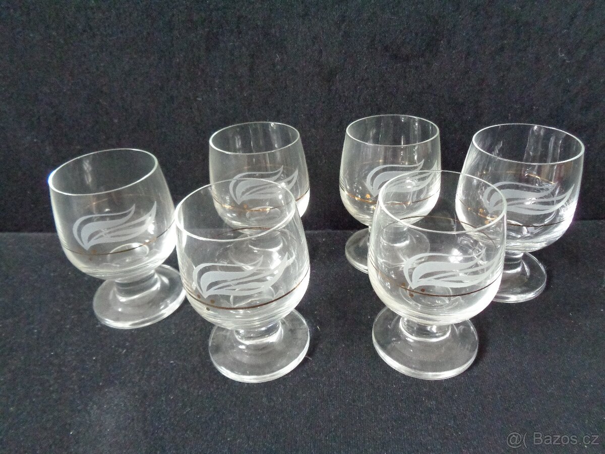 Skleničky na masivní nožce - 6 ks - 5
