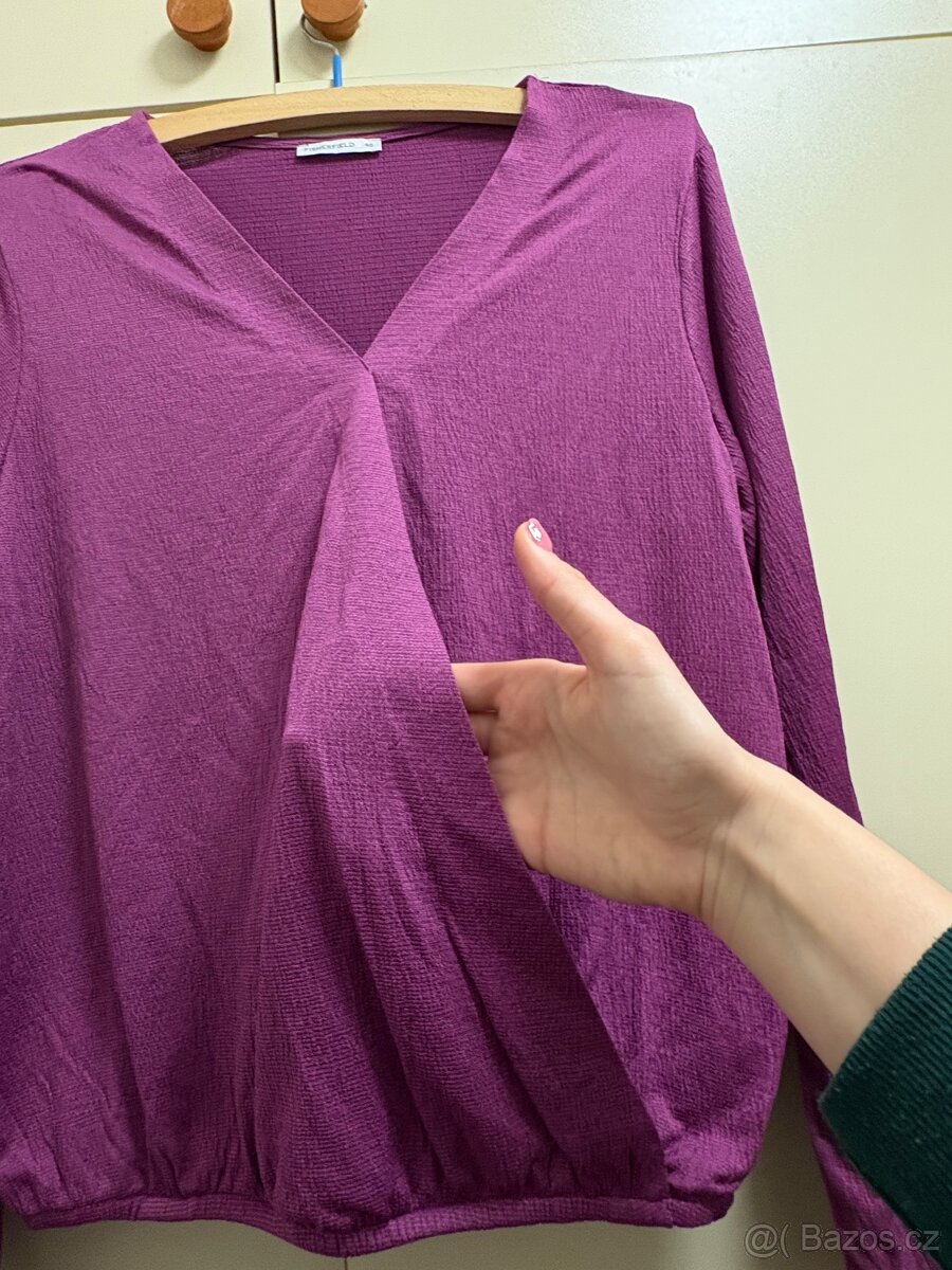 Fialová a černá halenka - 5