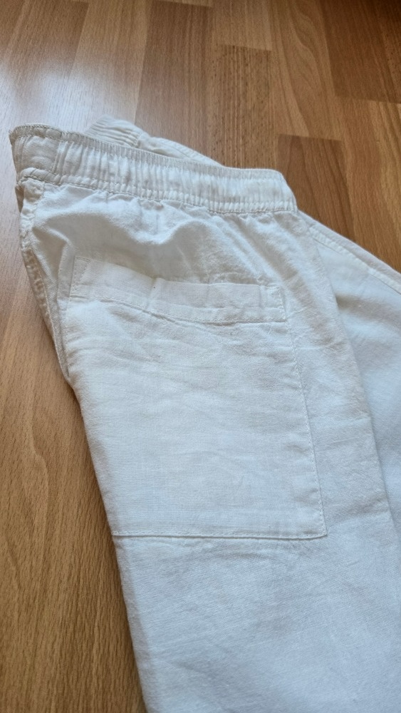 Kalhoty z lněné směsi H&M, vel. 164 - 5