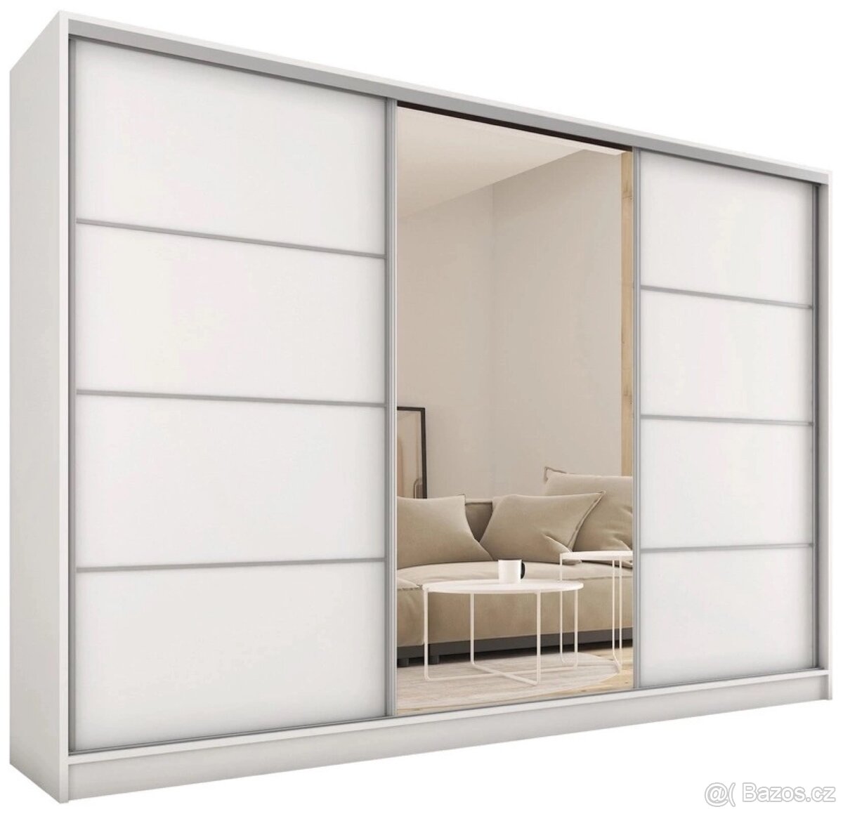 Šatní skříň LITOLARIS 250 se zrcadlem – téměř nová - 5