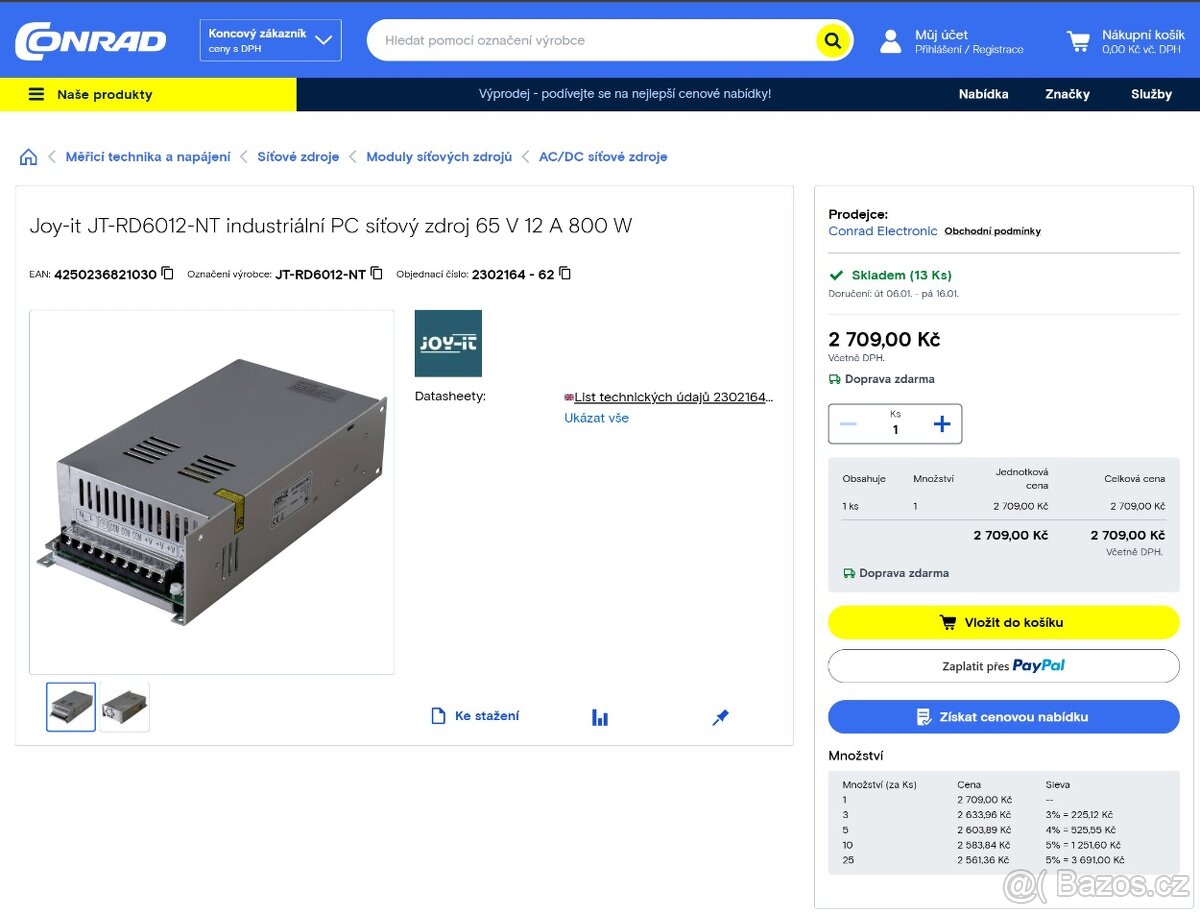 Zdroj Joy-IT/Riden 65V 800W cena v obchode 2000Kč+ - 5