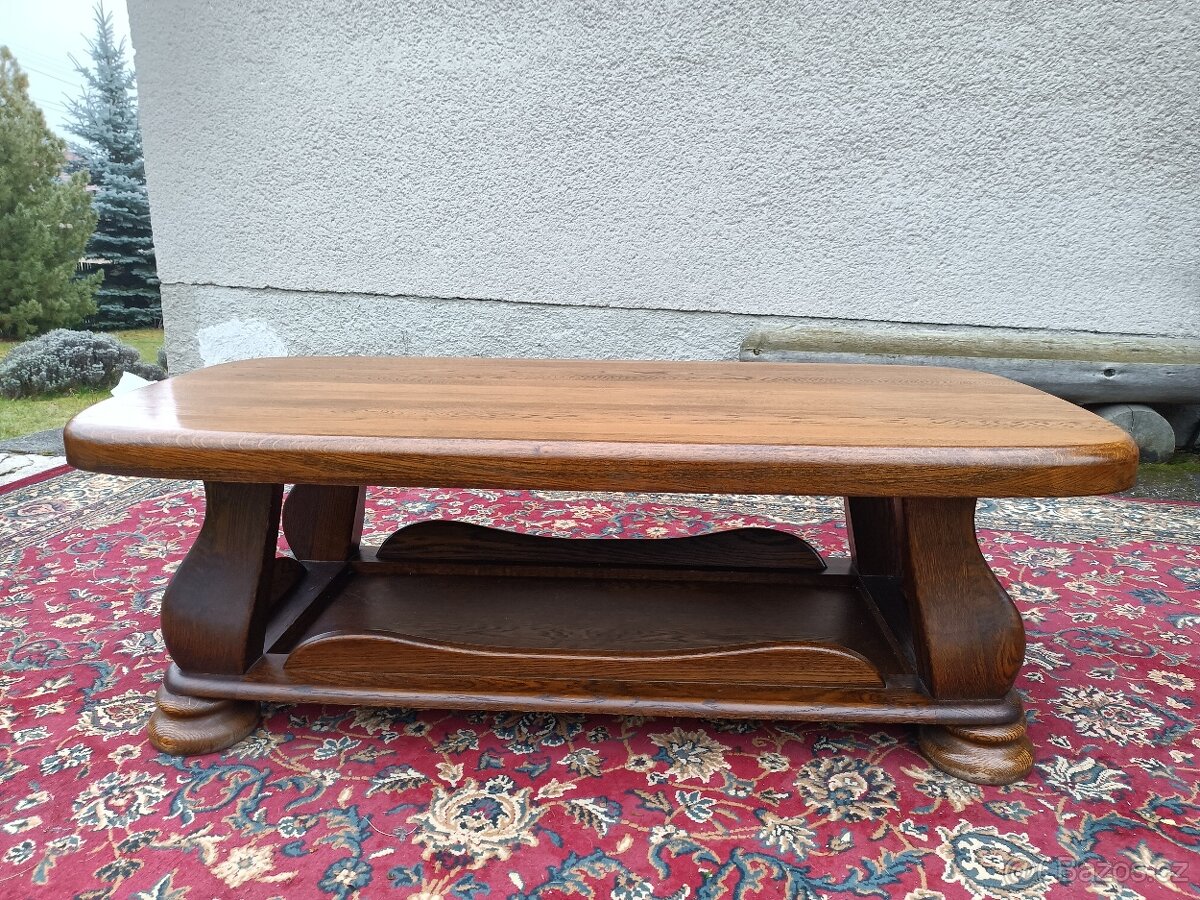 XXL Rustikální kožená sedací souprava 3 - 2 - 1, stolek - 5