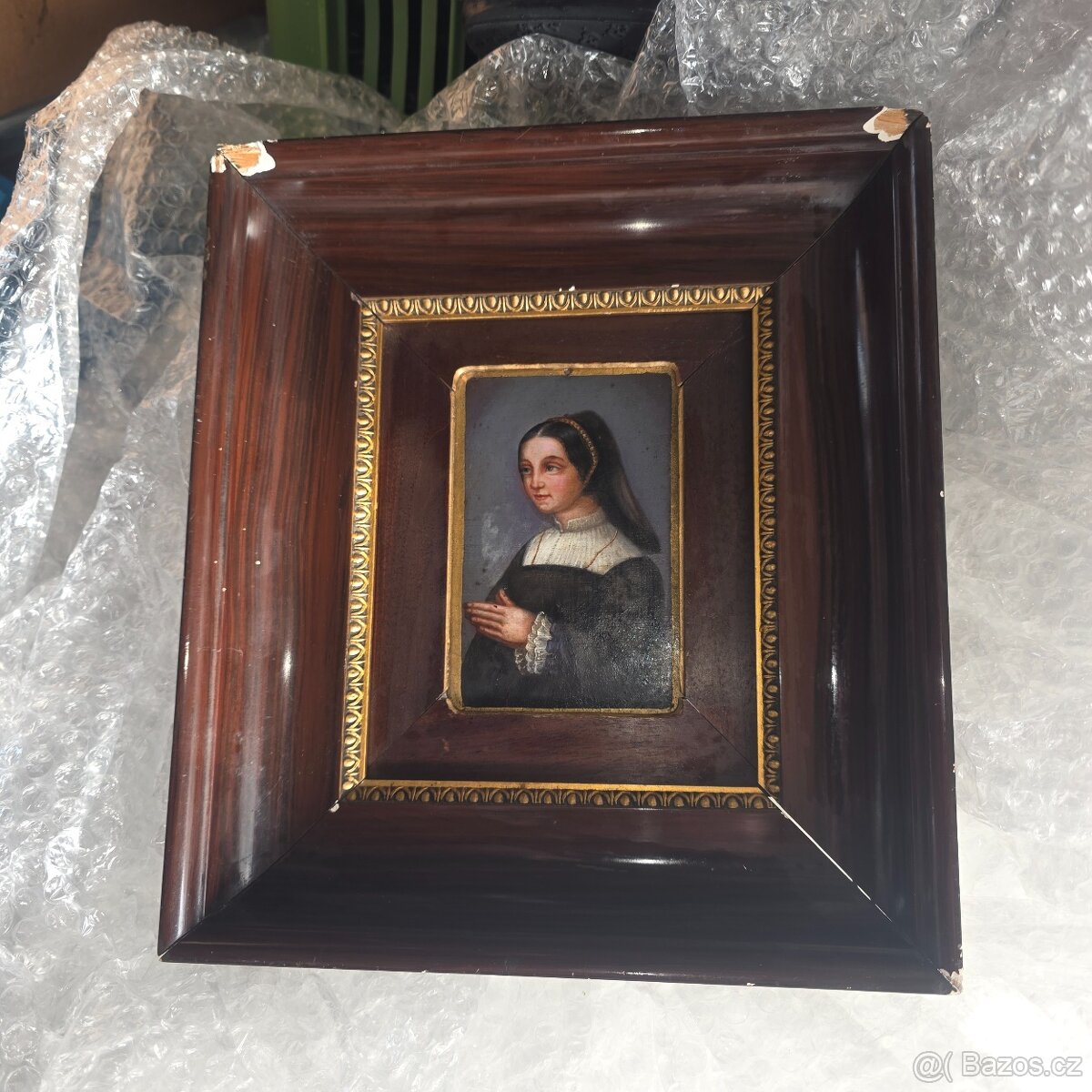 Malovaný obrázek na plechu..bidermaier - 5