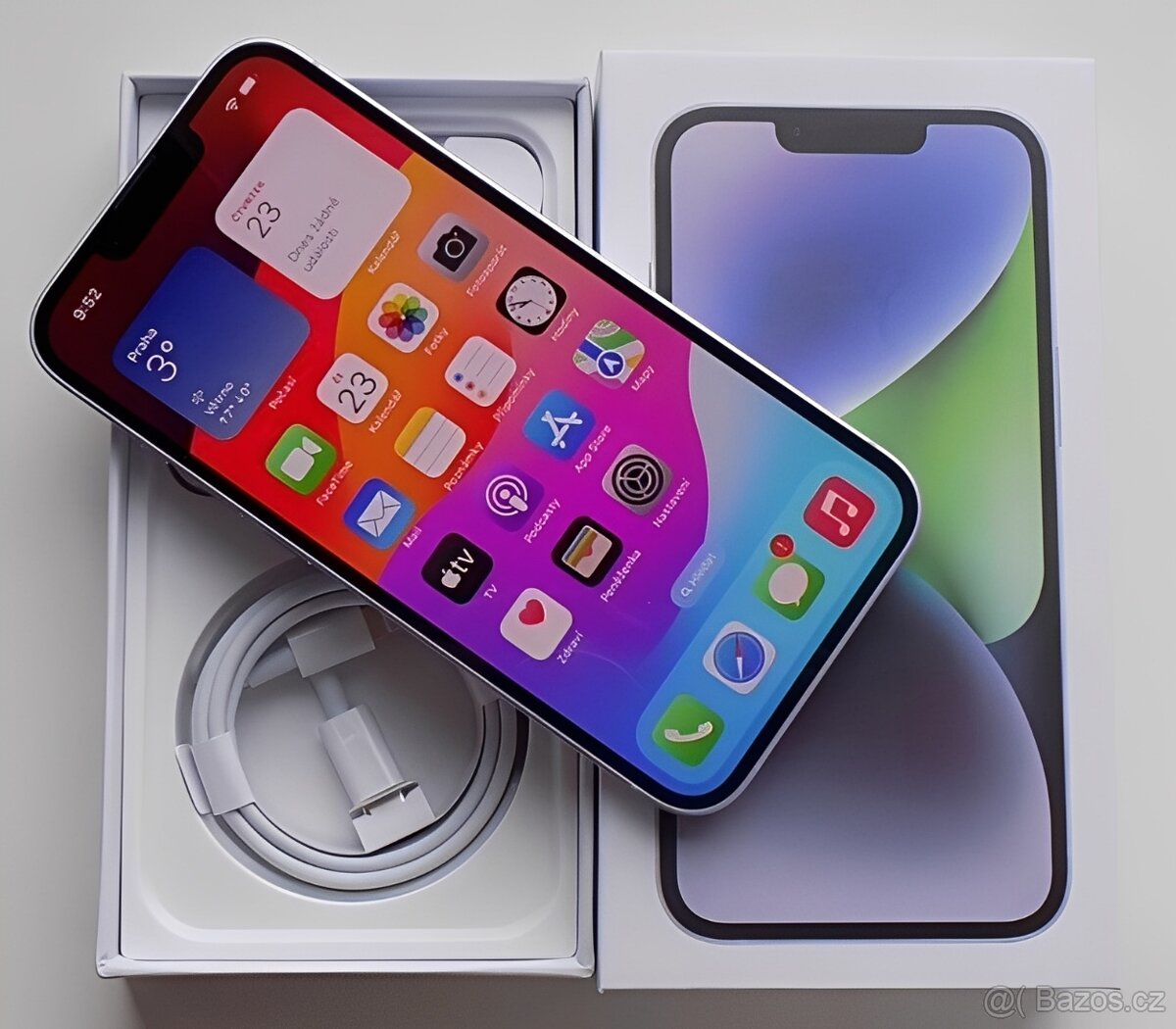 iPhone 14 Purple BATERIE 100% TOP - 5