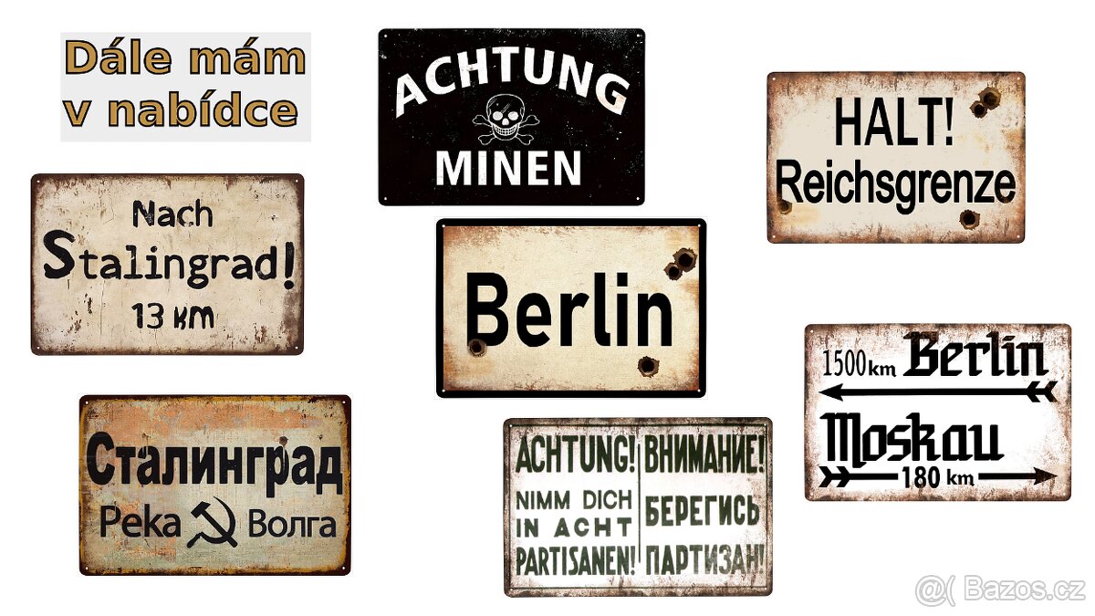 plechová cedule: Luftnachrichtenhelferin (dobová propaganda) - 5