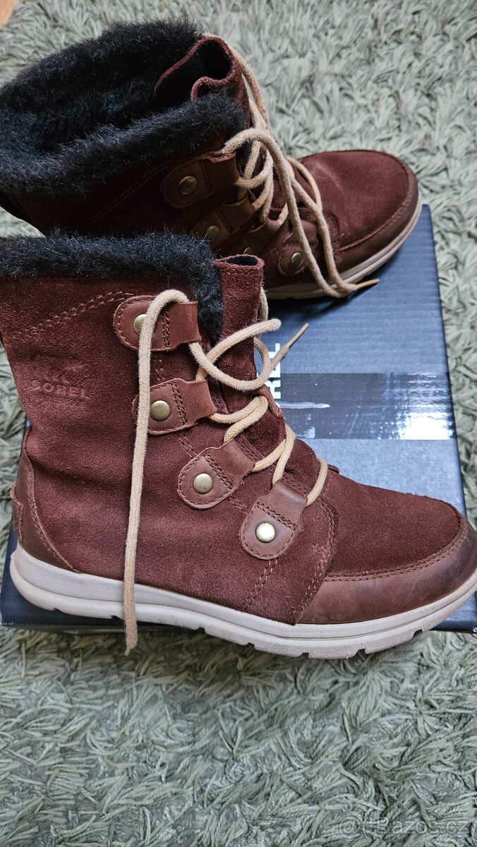 Zimní kožené boty SOREL vel. 38 (spíše 36-37) - 5