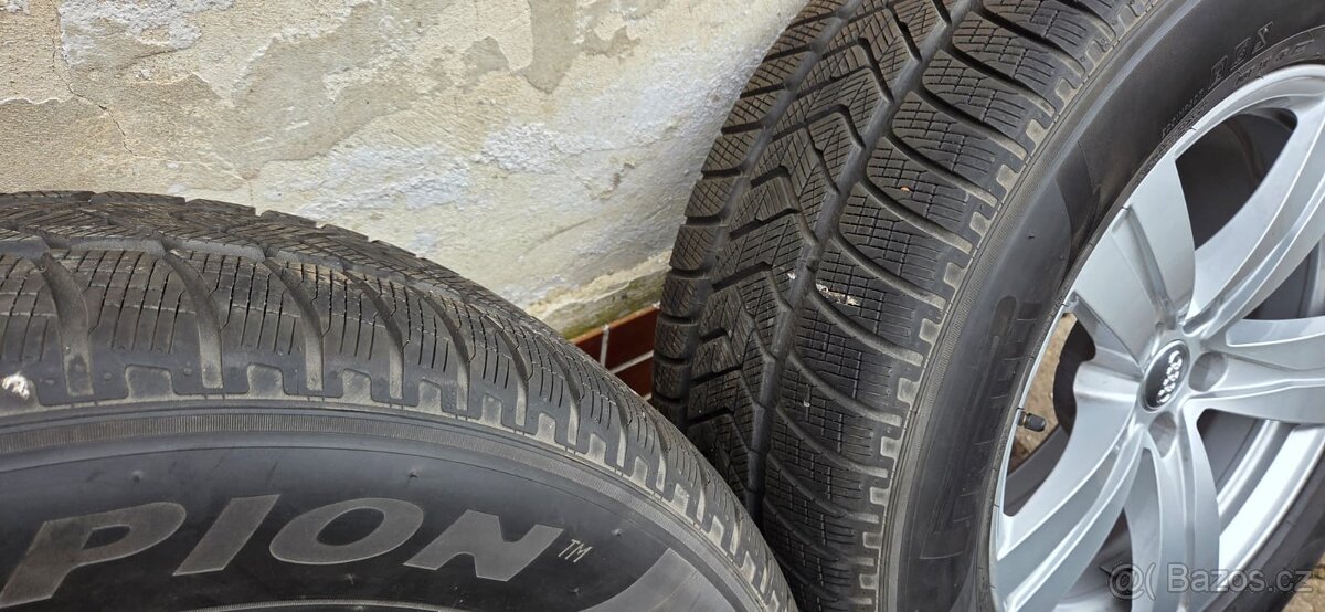 Alu kola R18, 5x112 Audi Q7, zimní pneu 255/60 - 5