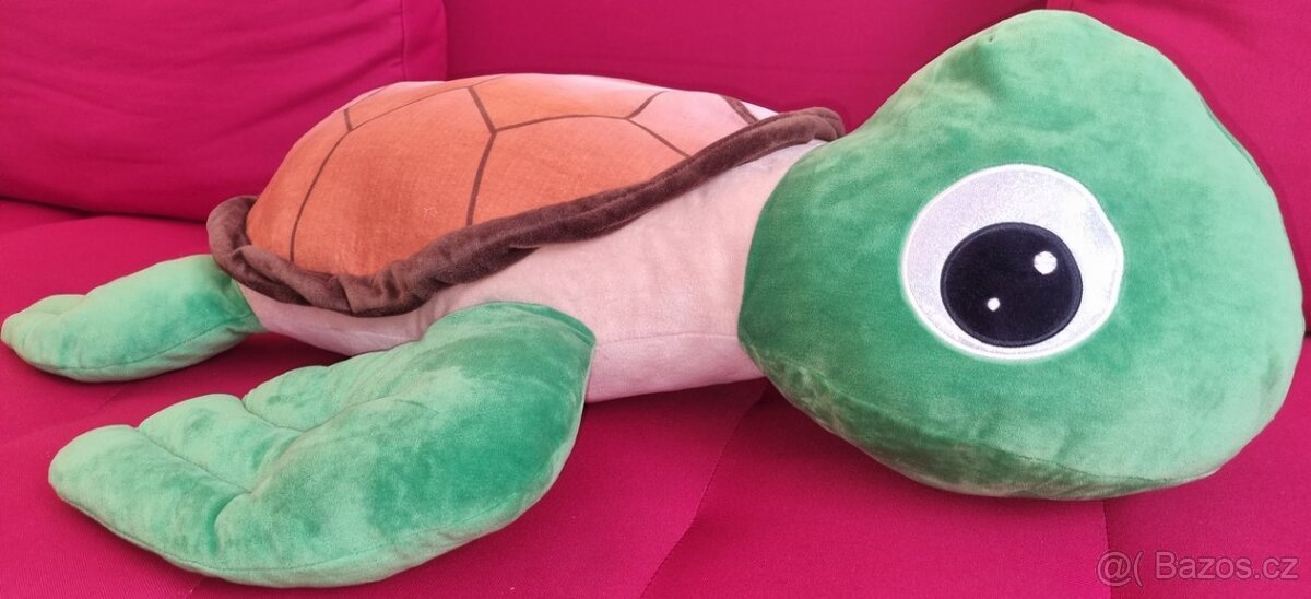 Plyšová želva polštář 80cm - 5