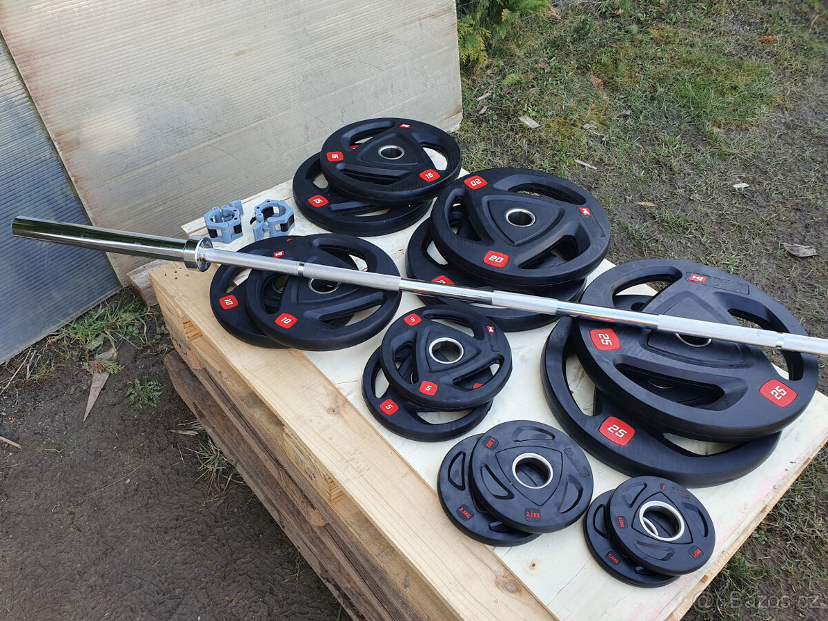 BENCH činka 178kg olympijská, nová - 5