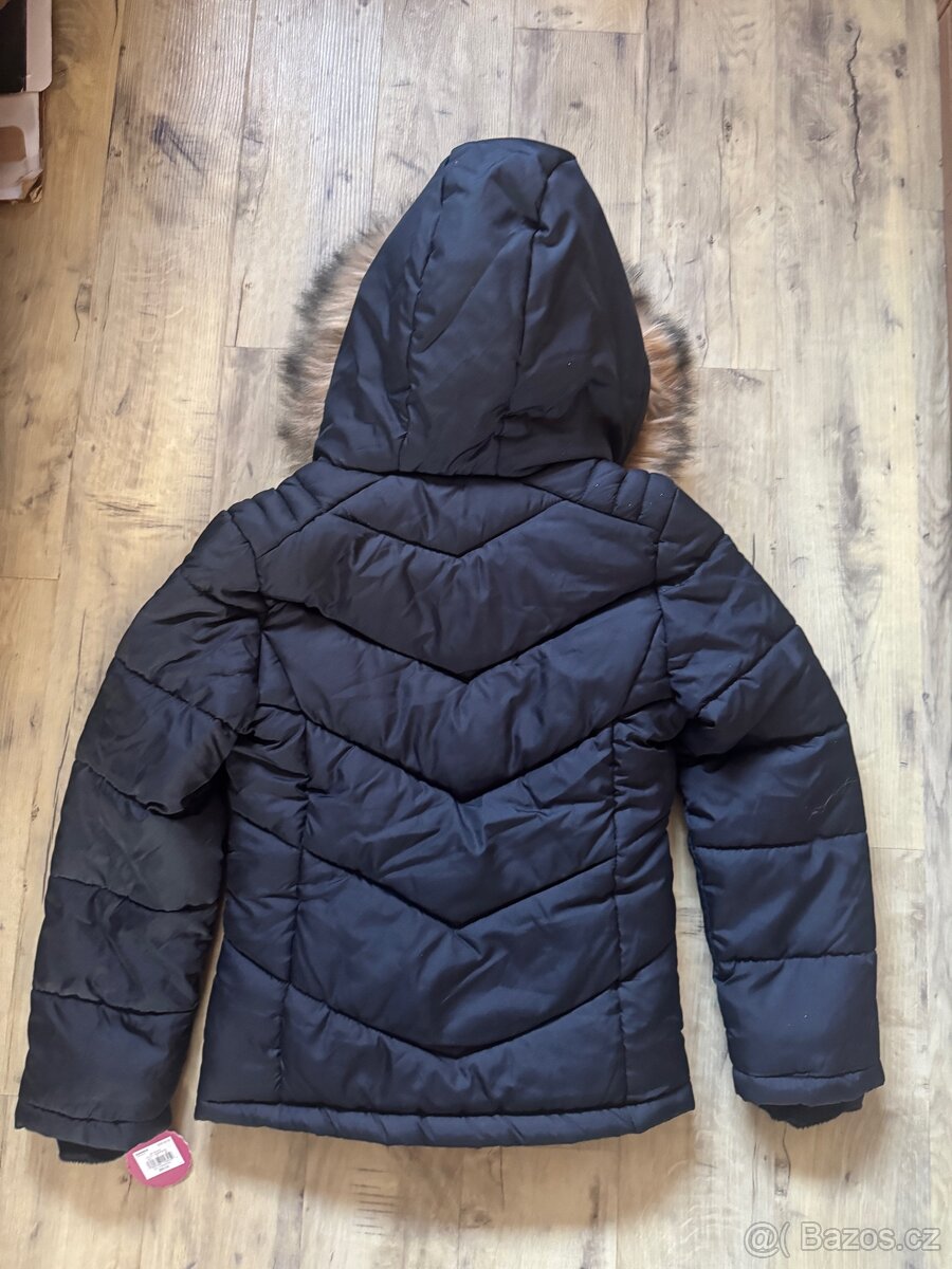 Nová dětská černá zimní bunda 122/128 - 5