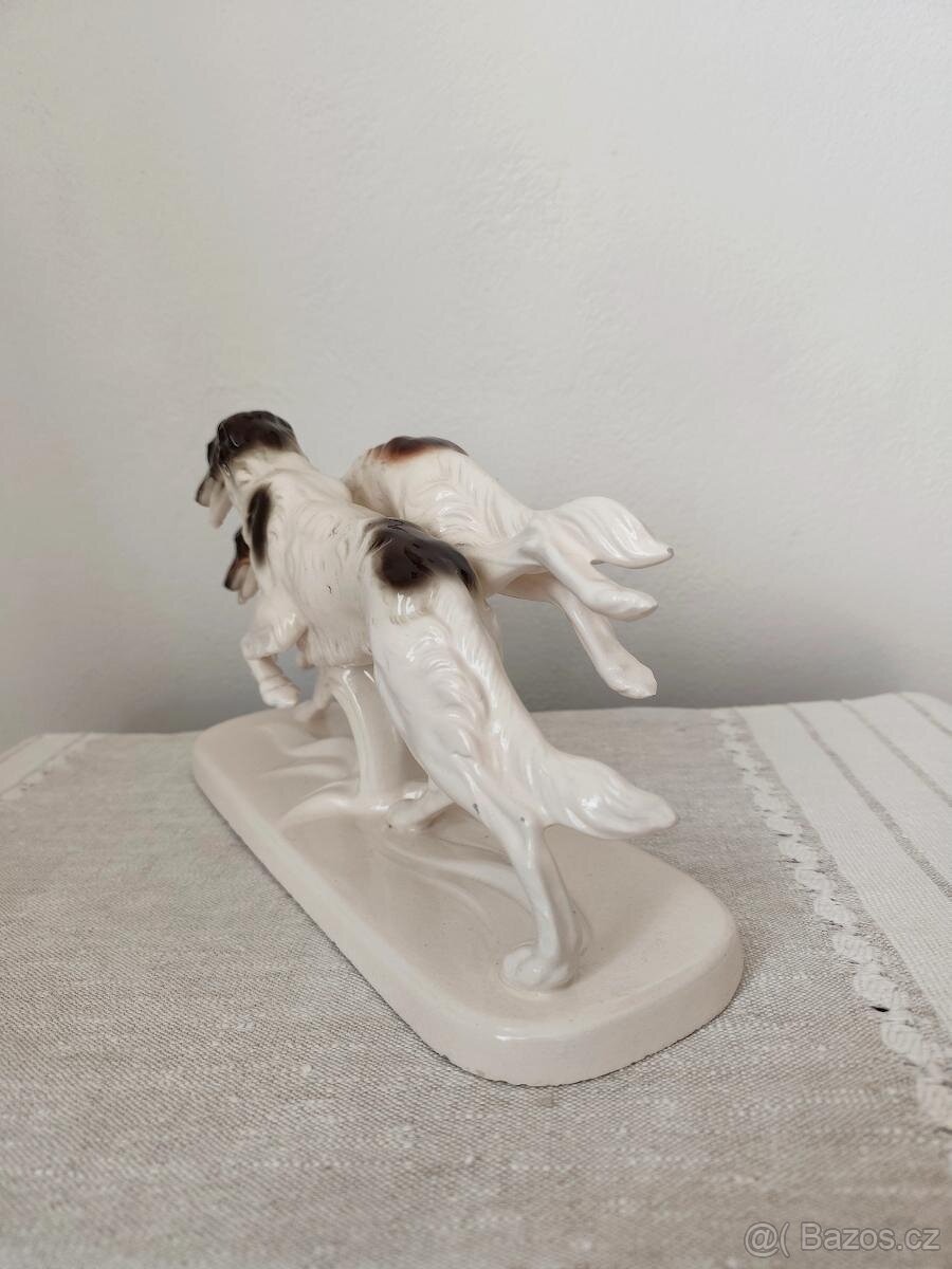 Hertwig chrti psy porcelánová soška - 5